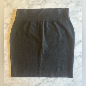 Eileen Fisher Mini Skirt in Heathered Charcoal - Women’s Size Large